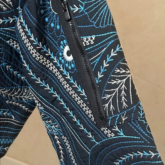 Floral Patterned Blue Jacket - Picture 5 of 5